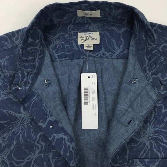 J Crew Slim Linen in Hibiscus Print - Picture 5 of 6